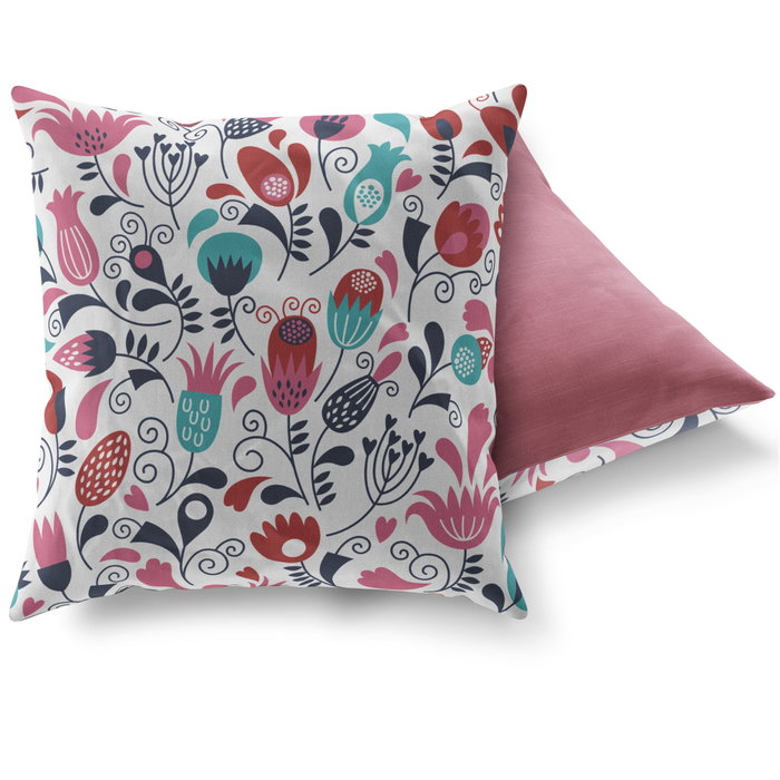 Aberto Design Cojín A14657 43x43 cm, 50% Algodón 50% Poliéster, Relleno Silicona, Lavable